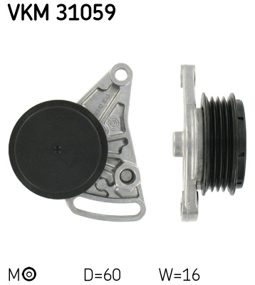 Belt Tensioner, V-ribbed belt - VKM 31059 SKF